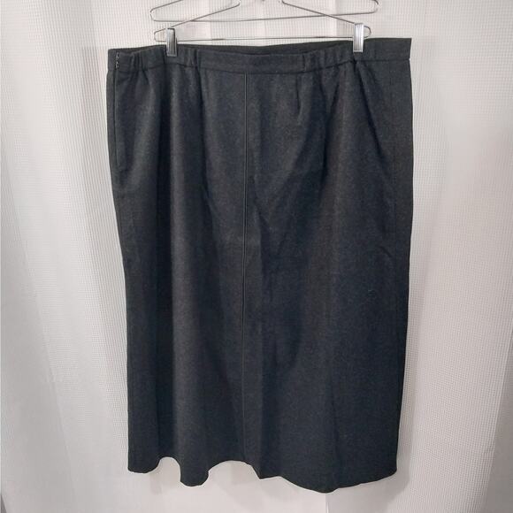 HARVE BENARD! STUNNING WOOL BLEND CHARCOAL GRAY JACKET, SKIRT SUIT, SET! SZ 26W - Picture 11 of 14